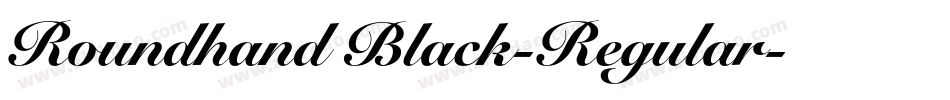 Roundhand Black-Regular字体转换